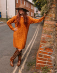 Brown stitching women's Western boots