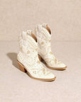 Floral White Cowgirl Boots