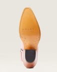 Ariat Casanova pink cowboy boots showing outsole