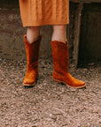 Rust Orange Ariat Women's Cowboy boots