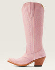 Ariat Casanova pink leather knee-high cowboy boots, pair view