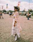 Rose and Lace Long Bohemian Kimono