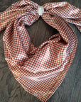 Brown and White Houndstooth Wild Rag