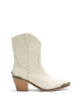 Carrie Ivory Ankle Cowboy Boots