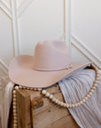 Charlie 1 Horse light pink cowgirl hat, front view