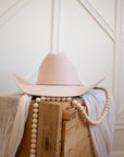 Charlie 1 Horse pink cowgirl hat, three-quarter front view