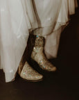 Corral Boots - A3322 White Cowboy Boots With Glitter Inlay