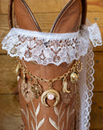 White Gathered Frilled Lace Trim - 3cm Width