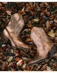 Faux leather cowboy boot