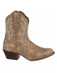 Faux leather ankle boot
