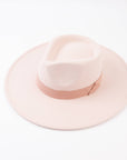 Pink Vegan Felt Hat With Band