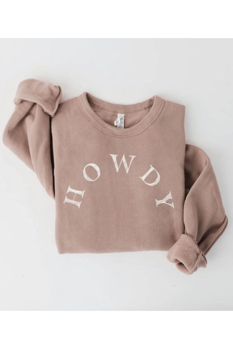"Howdy" Sweatshirt - Tan