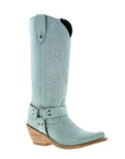 Liberty Black Nubuck Grey Cowboy Boots