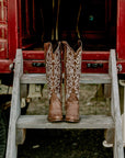 Liberty Black Aretha Tan Wide Calf Cowboy Boots