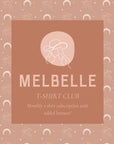 Melbelle monthly T-shirt Club promotional graphic with a cowgirl graphic