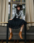 Penelope 2 in 1 tan cowboy ankle boots