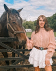 Prairie Dreamer Lace Ruffle Pintuck Blouse – view 2