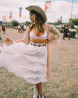 Rose and Lace Long Bohemian Kimono