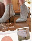 Rhinestone Ankle Cowboy Boots
