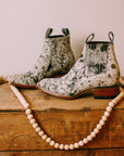 Western cowhide chelsea boot