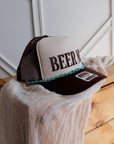 Turquoise stone trucker cap chain with durable silver-tone accents