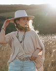 Vegan Felt Rancher Hat in Ammonite