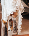 Detailed stitching cowboy boot