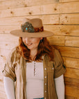 Western Feather Hat Band and Medallion
