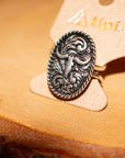 Western Steerhead Etched Cuff Ring