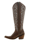 Liberty Black Aretha Tan Wide Calf Cowboy Boots