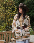 Horse graphic leather plait western belt
