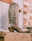 Brown Crater Bone Embroidery Cowboy Boots