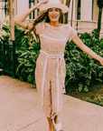 YUMA STRIPED JUMPSUIT