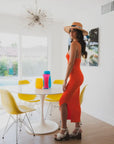 Styled brown cowgirl hat