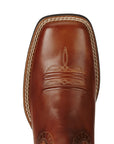 square toe cowboy boots in brown