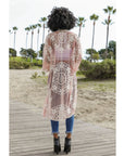 Rose and Lace Long Bohemian Kimono