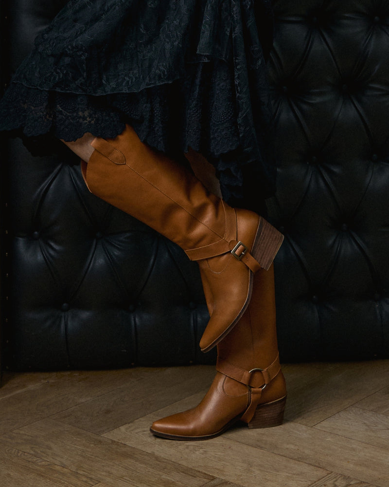 Bottes Riding Melissa - En Gomme - Noir - Taille Moyenne - Neuf Avec Emballage
