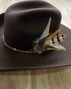 Brown Feather Cowboy Hat Accessory