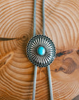 Western Turquoise Concho Bolo Tie