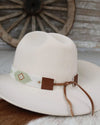 Sage Beaded Cowboy Hat Band