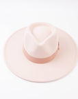 Pink Wide Brim Felt Hat