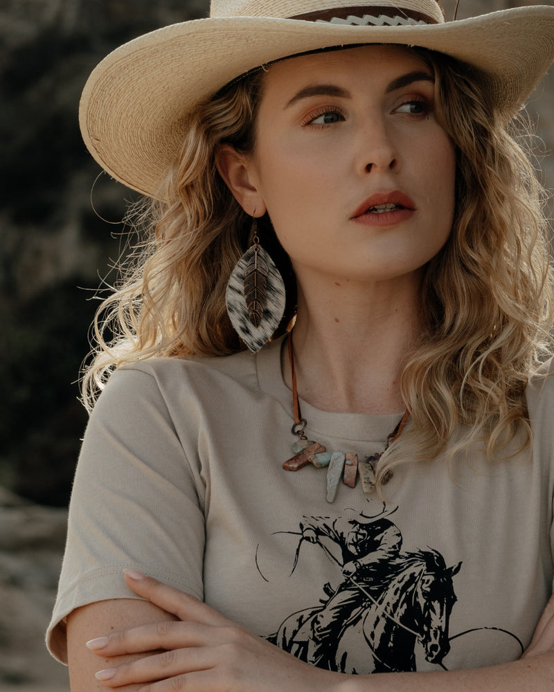 Aqua Terra Leather Cord Necklace