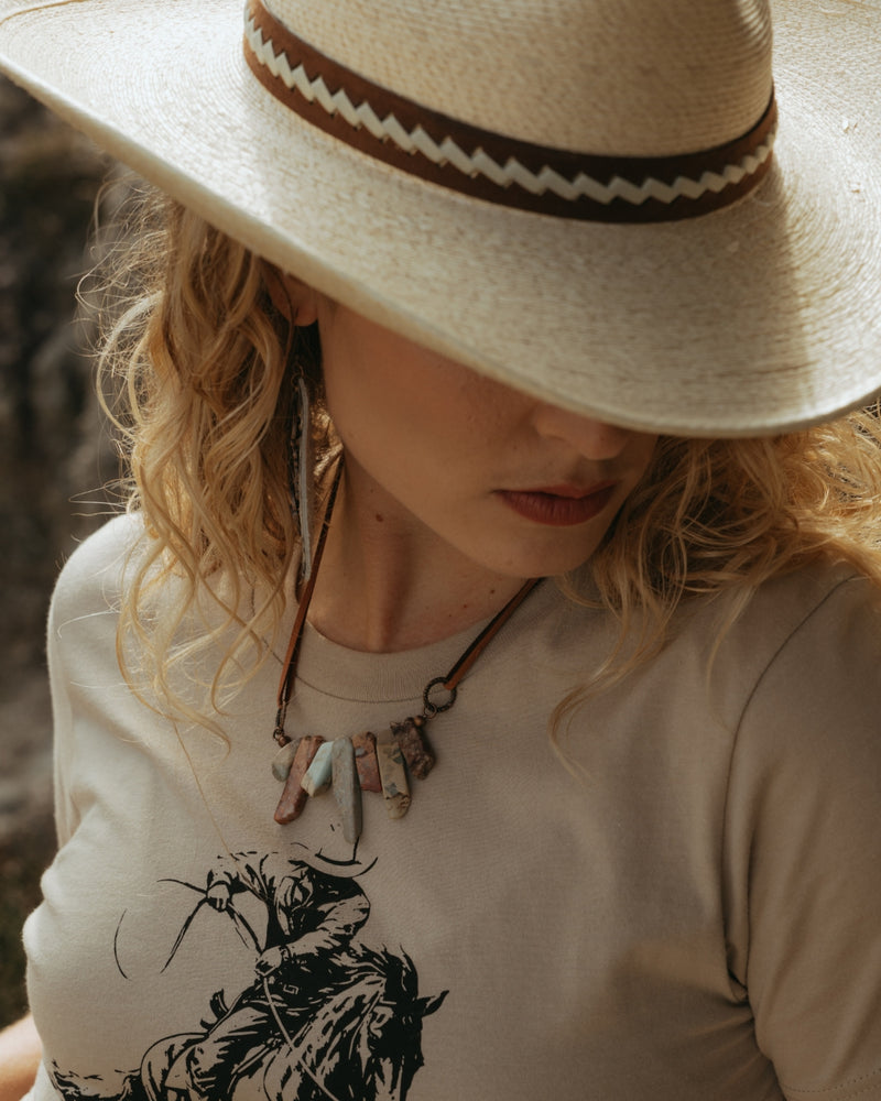 Aqua Terra Leather Cord Necklace