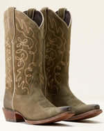 Ariat Jukebox Western Boots - Soft Olive Suede