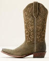 Ariat Jukebox Western Boots - Soft Olive Suede