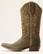 Ariat Jukebox Western Boots - Soft Olive Suede