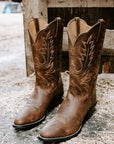 Ariat Heritage R Toe Cowboy Boots - Wide Foot