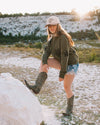 Ariat Jukebox Western Boots - Soft Olive Suede