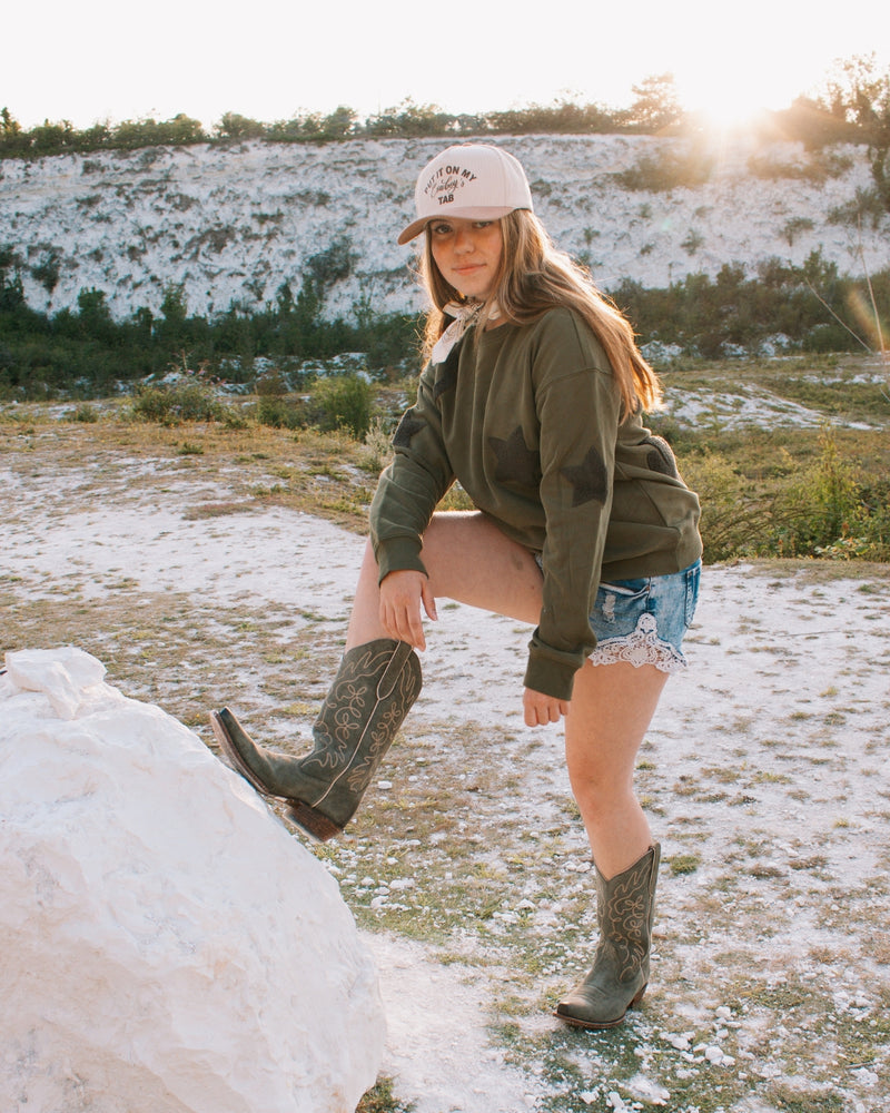 Ariat Jukebox Western Boots - Soft Olive Suede