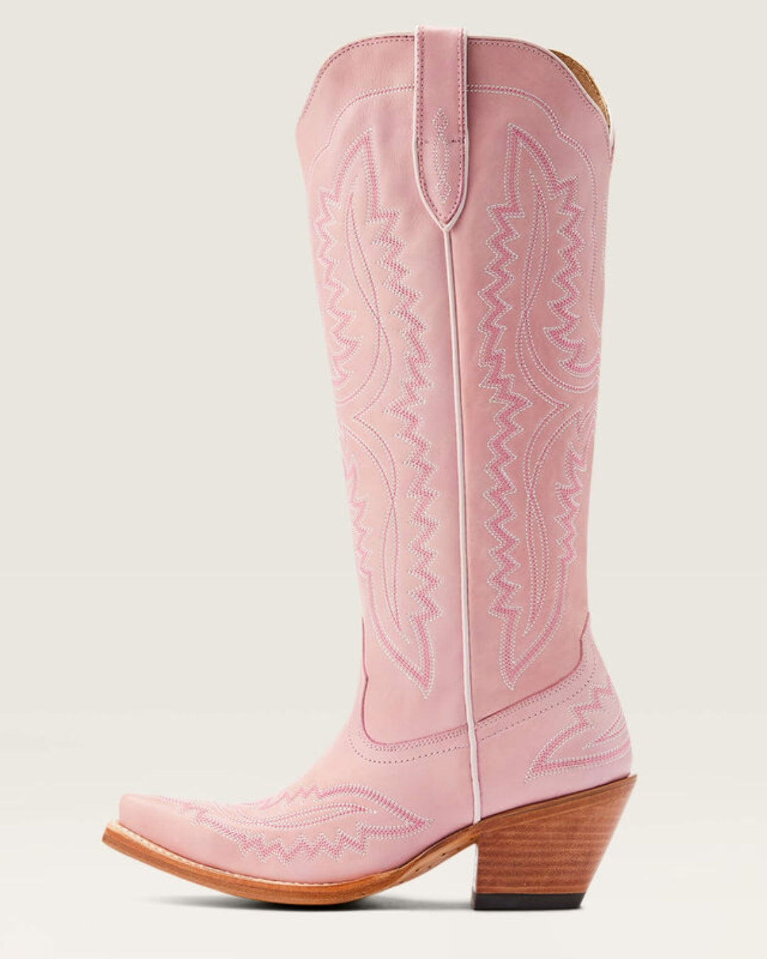 Ariat Casanova pink leather knee-high cowboy boots, pair view